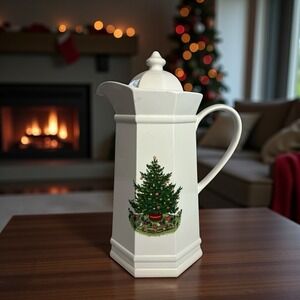 Pfaltzgraff Christmas Heritage 1 Quart Plastic Thermos Carafe Holiday Coffee Tea